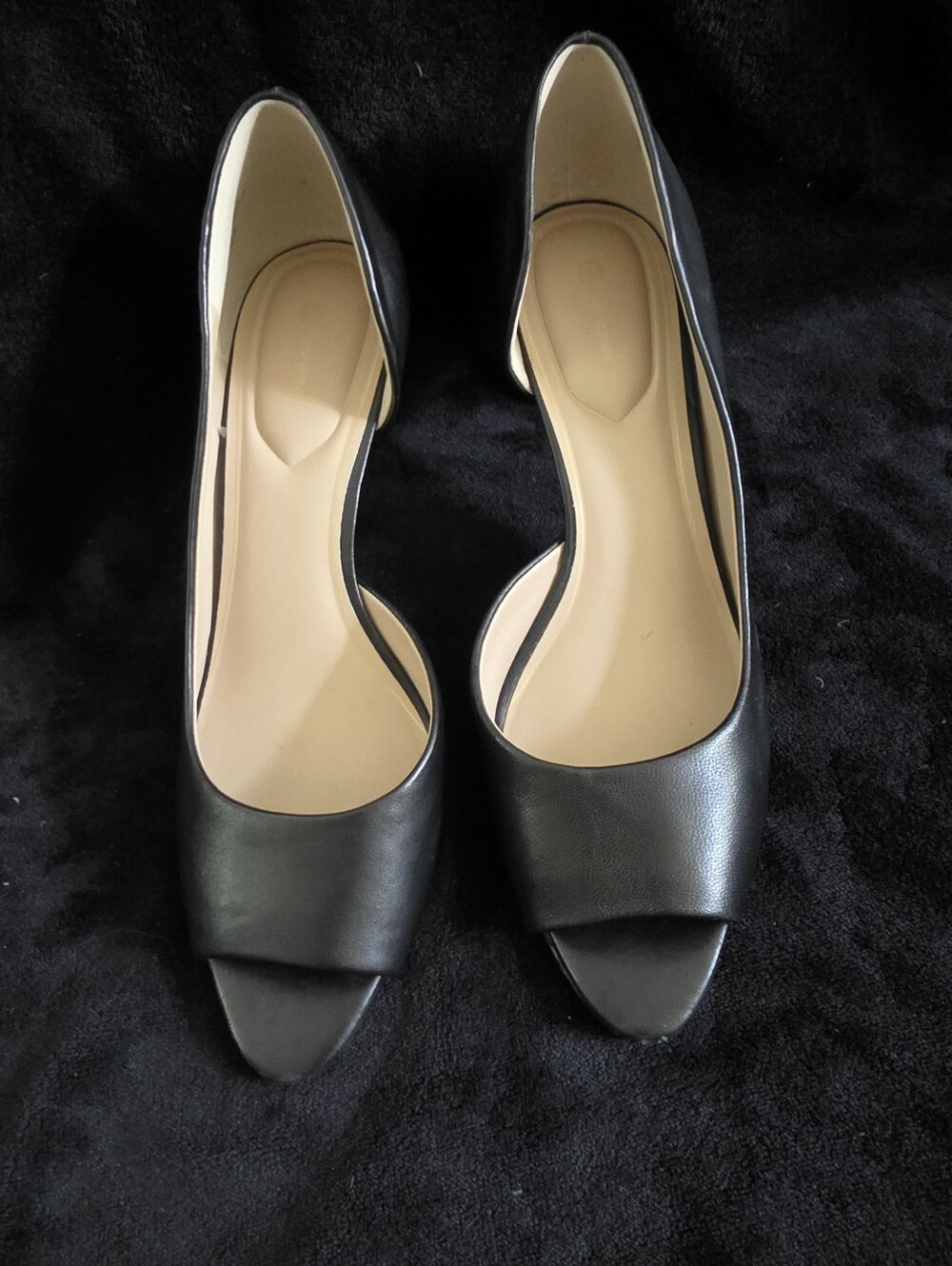 Giani Bernini Black Peep-Toe Pump Heels